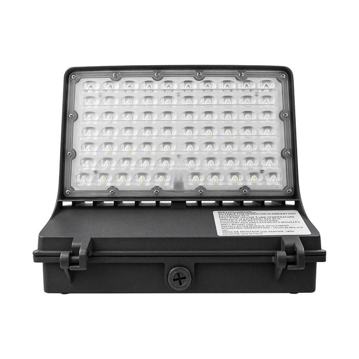 60W 80W 100W 120W Wattage Selectable Full Cut Off Wall Pack With Buit In Photocell