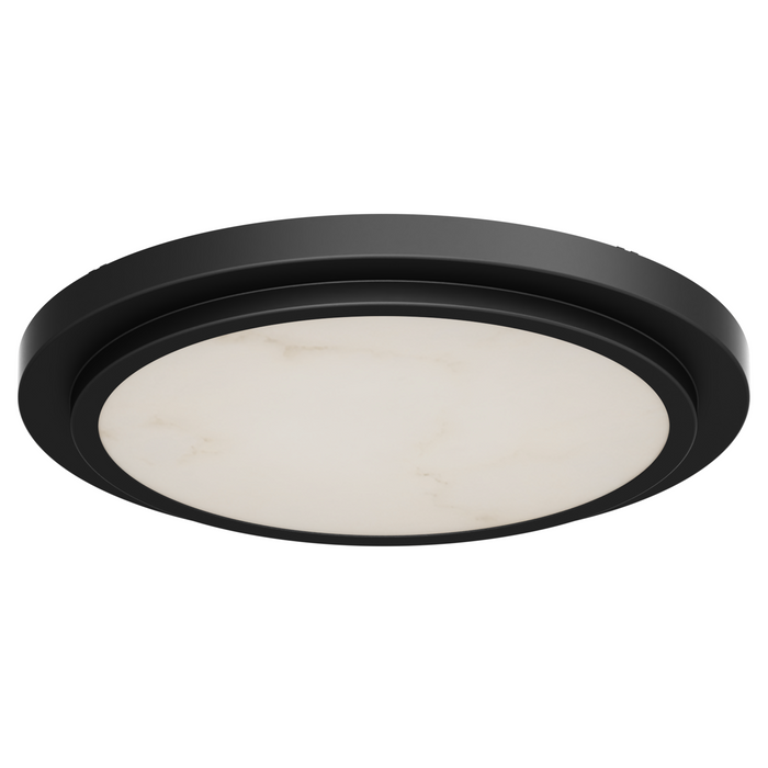 9"/12" Alabaster Flush Mount LED Ceiling Light - Black Finish | 18W/24W | 5CCT Tunable (2700K-5000K) | Triac Dimmable | ENERGY STAR & ETL Certified