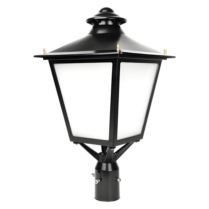 LED Decorative Post Light-30W/50W/60W Selectable-3000K/4000K/5000K Tunable-AC 120-277V-Fits Up to 3 Inch Pole Top