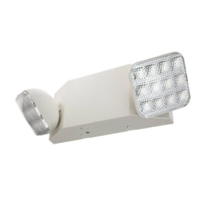LED Dual-Head Emergency Light Adjustable Light Heads White