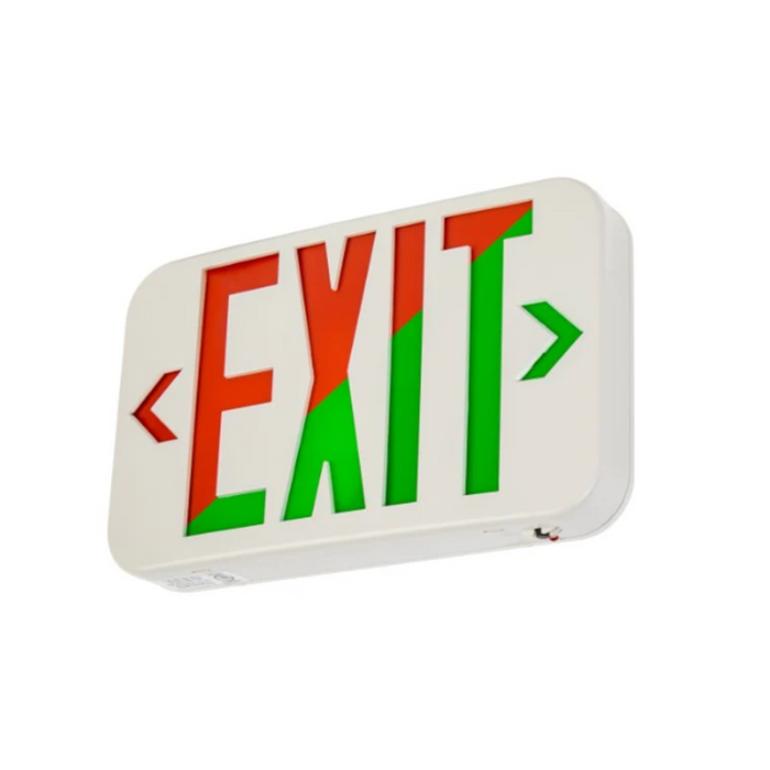 Red/Green LED Exit Sign Battery Backup Single or Double Face