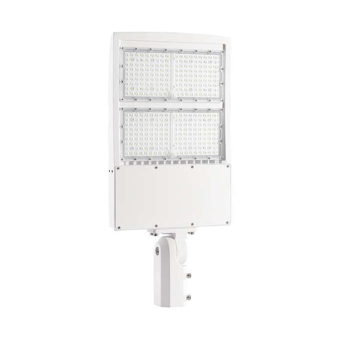 300W LED Shoebox Light White Housing AC 277-480V CCT 5000K