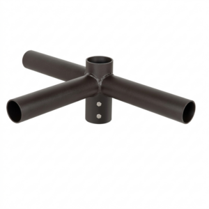 Tenon Adapter -Round Pole Tenon Spoke Triple Bracket - 90 Degree Arms