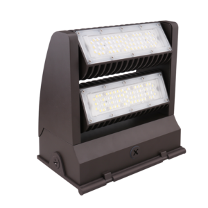 80W LED Rotatable Wall Pack Light Brown Housing AC 120-277V CCT 5000K